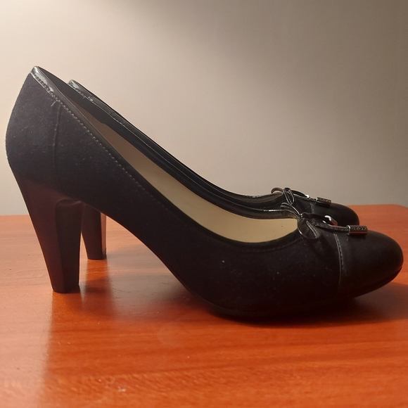 Geox heels - black leather and suede - Picture 4 of 7